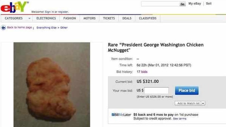George Washington McNugget on eBay