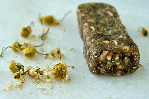 Chamomile Ginger Lemon Raw Energy Bars