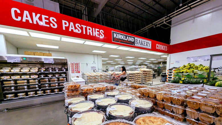 Interior shot of Costco's bakery section