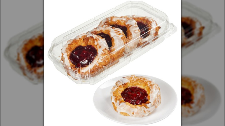 Costco Cherry Danishes in a plastic clamshell