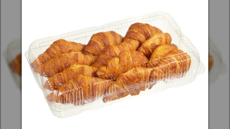 Kirkland Signature Butter Croissants in a plastic clamshell
