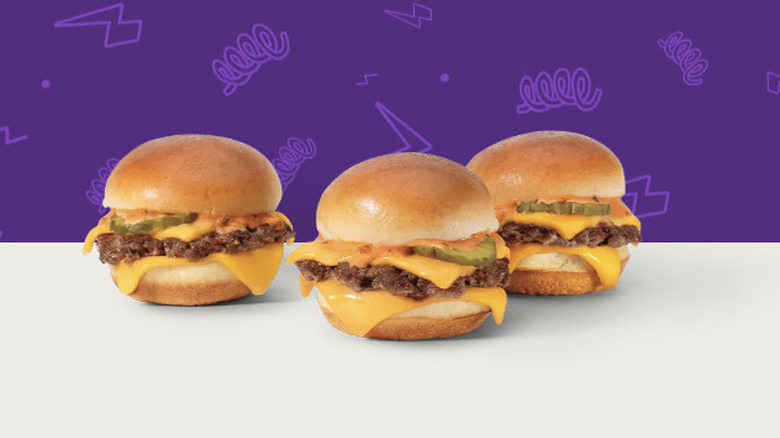 Three Smashed Jack Sliders from Jack in the Box