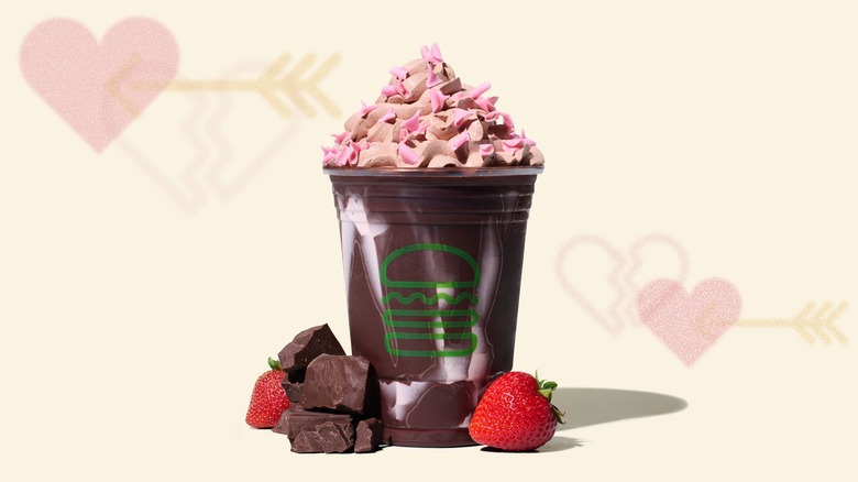 True Love Shake with chocolate and strawberries