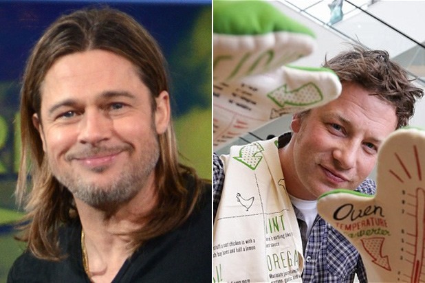 Brad Pitt and Jamie Oliver