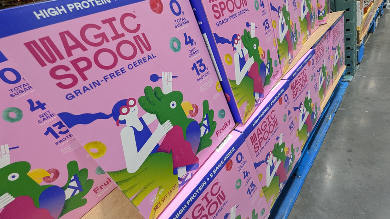 Fruity Magic Spoon cereal boxes at Costco
