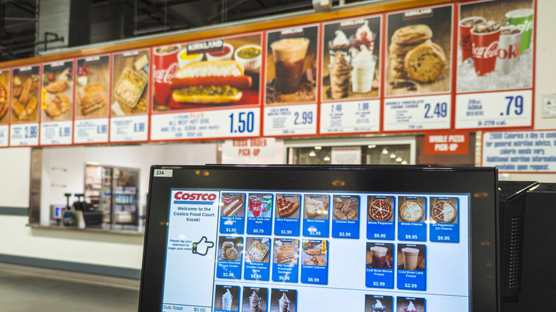 Costco food court ordering screen