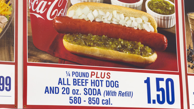 Costco's food court hot dog combo deal