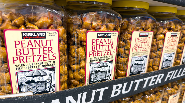 Peanut butter pretzels jars