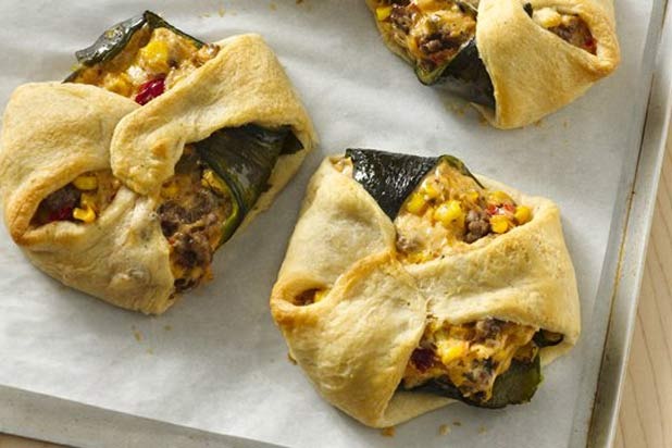 Crescent Wrapped and Stuffed Peppers