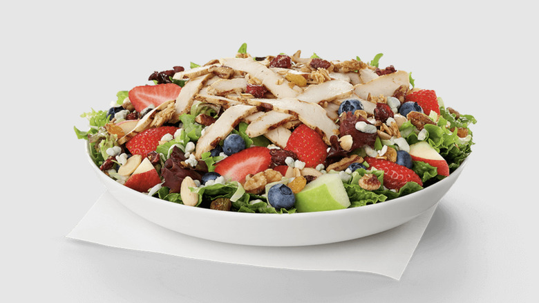 Market salad on white background