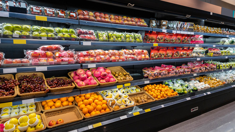 Produce aisle at grocery store