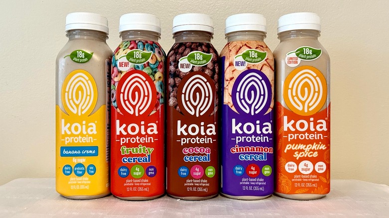 assorted Koia protein shakes