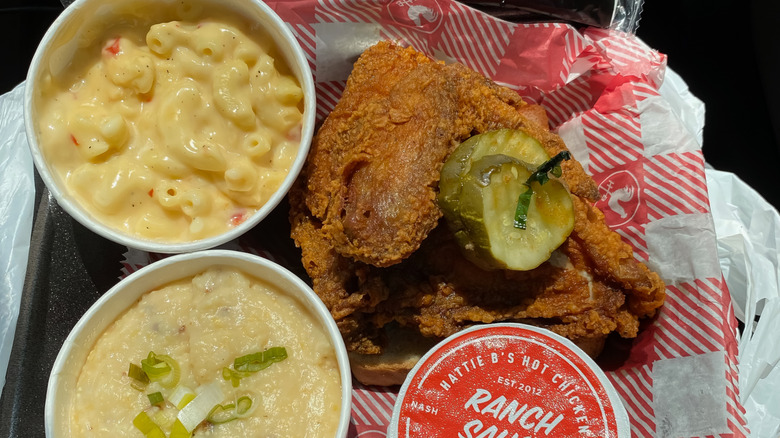 Hattie B's hot chicken and sides