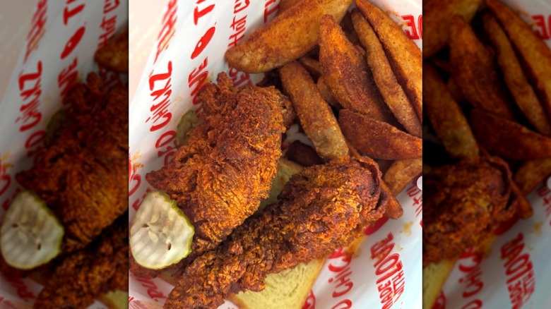 The Red Chickz chicken and fries