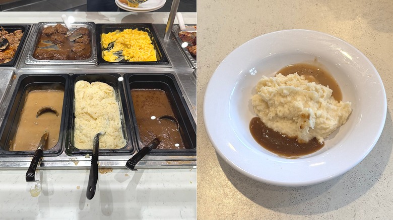 Mashed potatoes with gravy from Golden Corral