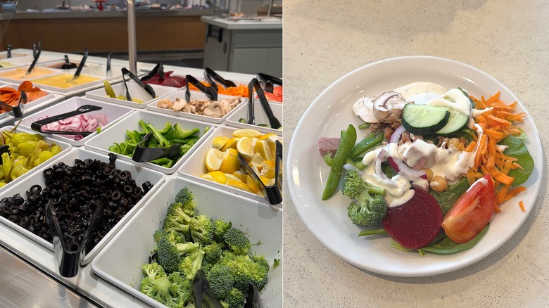 Golden Corral salad bar & salad plate