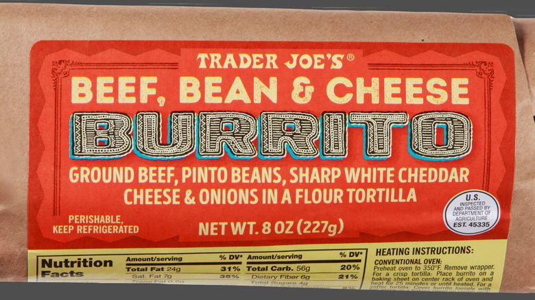 Beef, bean, & cheese burrito