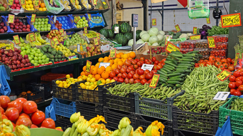 Produce section in Athens