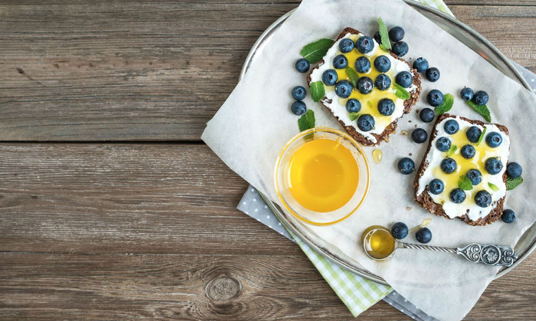 Ricotta and Blueberries on Toast