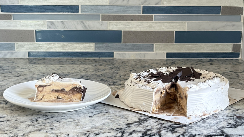 Sliced Bailey's ice cream cake