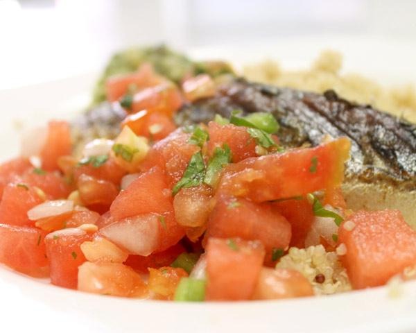Grilled Fish with Watermelon Salsa