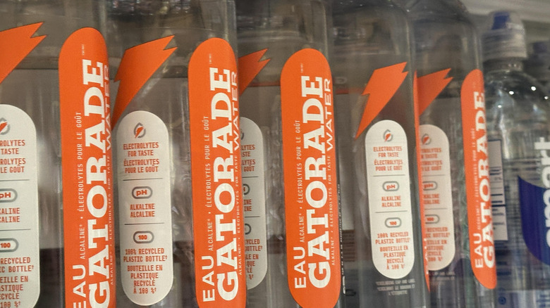 Bottles of Gatorade water