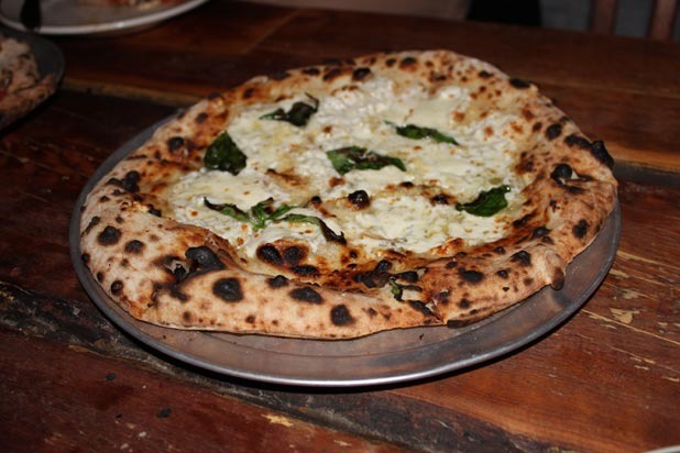 #4 Paulie Gee's, Brooklyn, N.Y. (Regina: Mozzarella, Tomatoes, Pecorino Romano, Olive Oil, and Fresh Basil)