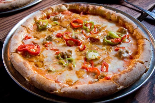 #45 Speedy Romeo, Brooklyn, N.Y. (The Saint Louie: Provel, Italian Sausage, Pepperoni, and Pickled Chilis)