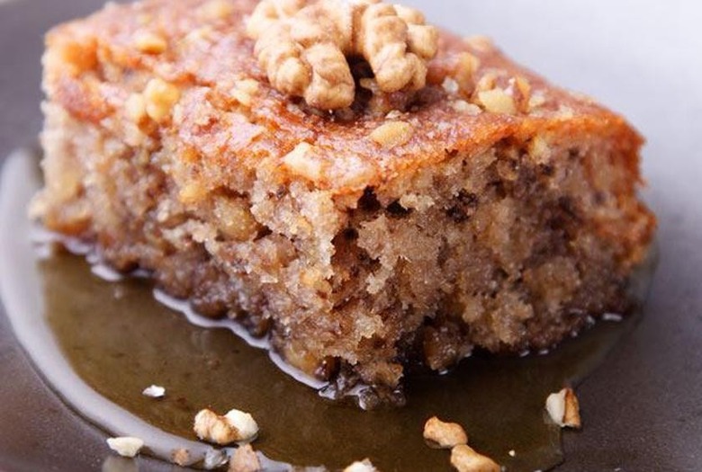 Pear and Apple Coffeecake With Walnut Topping