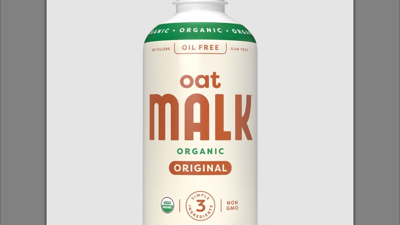 A 28-ounce bottle of original, organic oat Malk