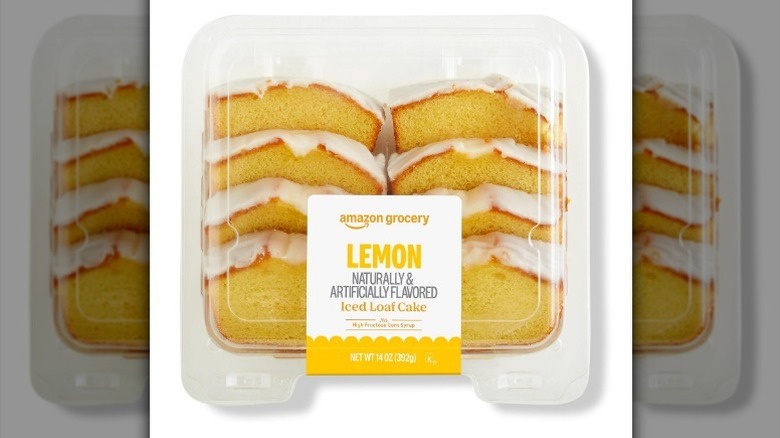 Lemon loaf on white background