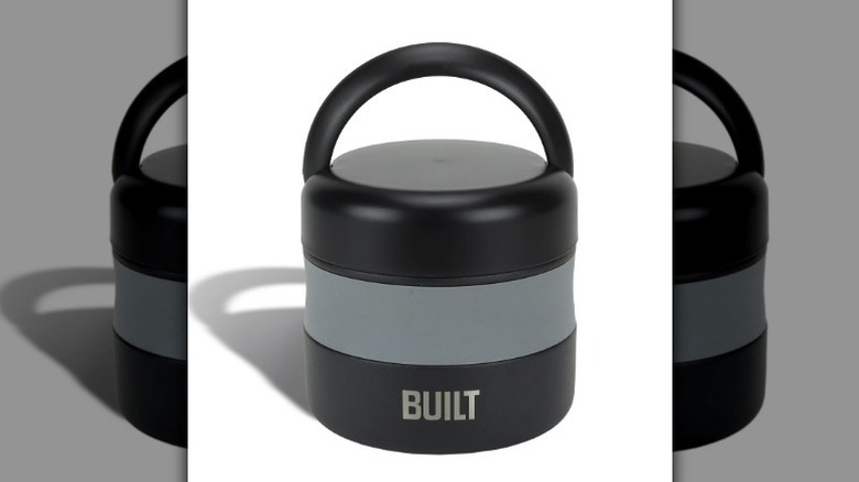 Built wide mouth insulated food jar on white background
