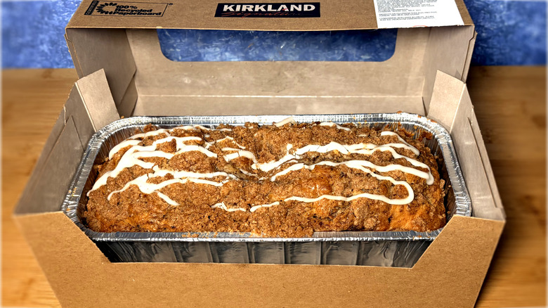 Costco coffee cake in open box