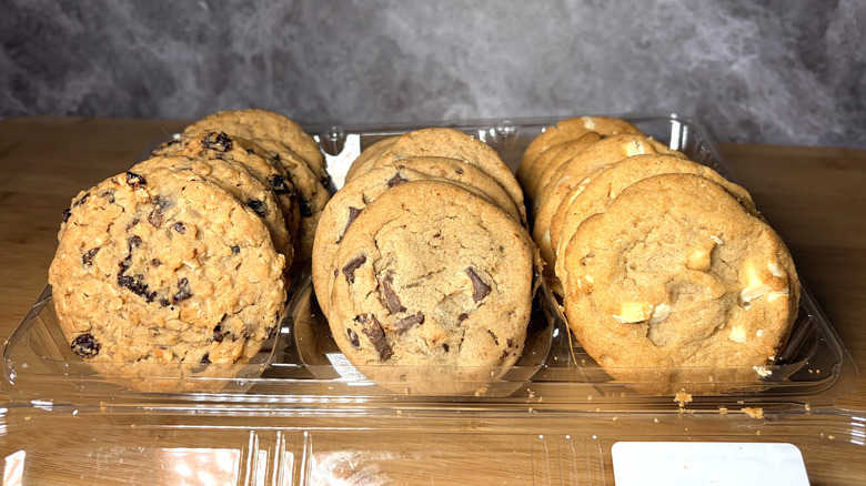 variety of cookies in package