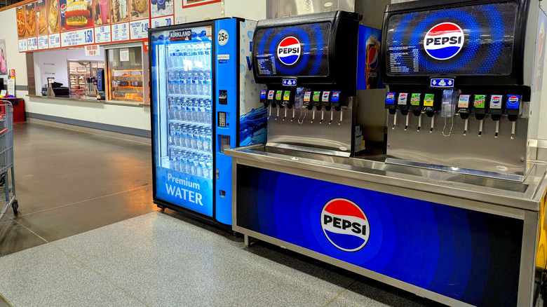 Costco food court Pepsi branded soda fountain