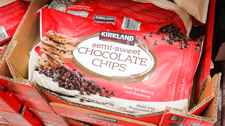 Bags of Kirkland semi-sweet chocolate chips