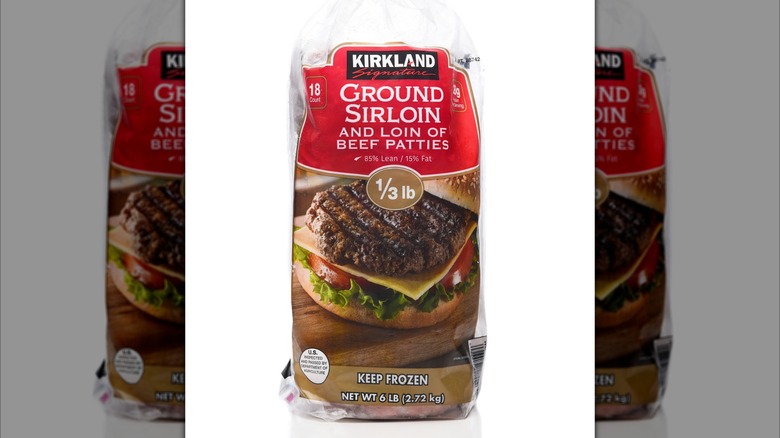 Package of kirkland signature beef patties