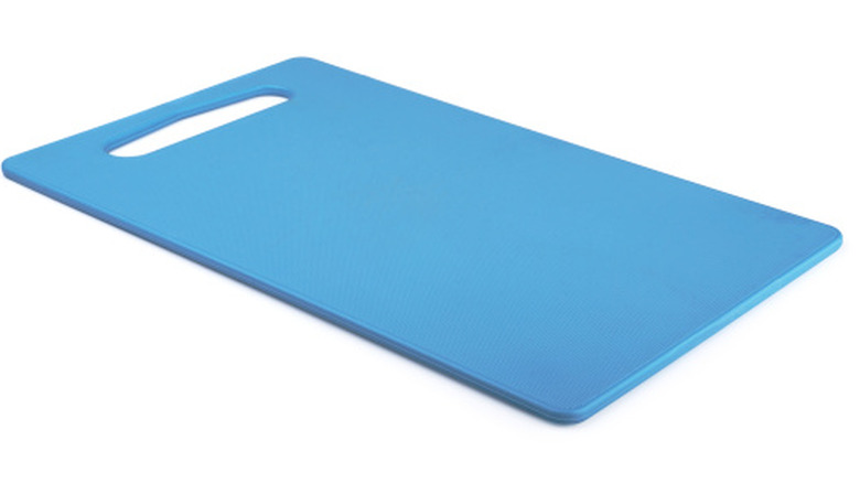 blue cutting board