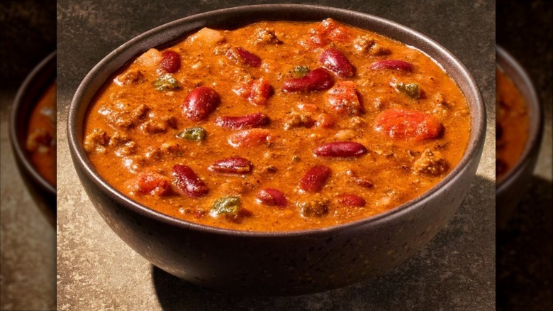 Bowl of Hearty Fireside Chili