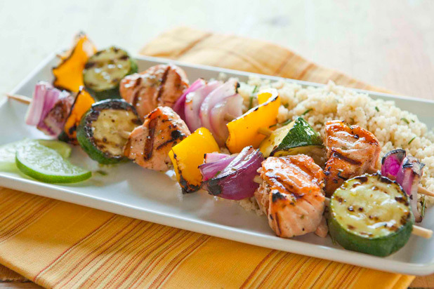 Rosemary-Lime Wild Alaska Salmon Kebabs Recipe