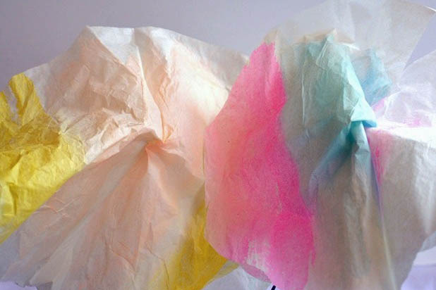 Pastel Watercolor Tissue Flowers