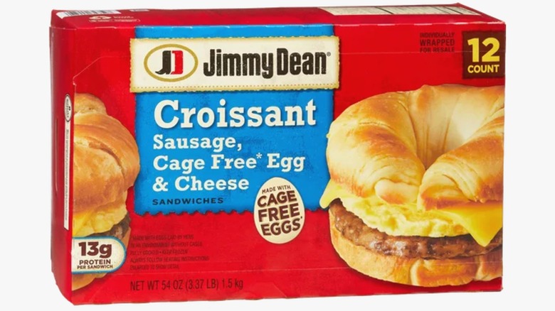 Box of Jimmy Dean Croissant Sandwiches with Sausage, Cage Free Egg & Cheese