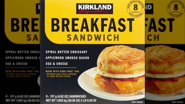 Box of Kirkland Signature Breakfast Sandwiches