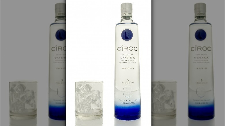 Ciroc vodka and glass