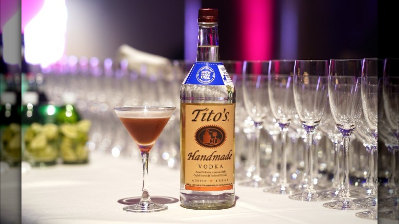 Tito's Handmade Vodka and martini