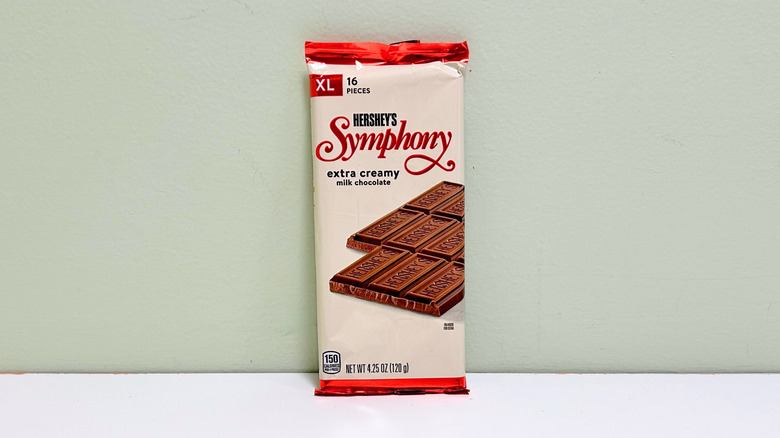A Hershey's Symphony Extra Creamy Milk Chocolate Bar
