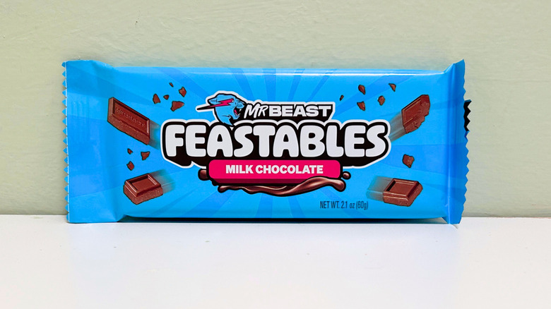 A Mr. Beast Feastables Milk Chocolate Bar