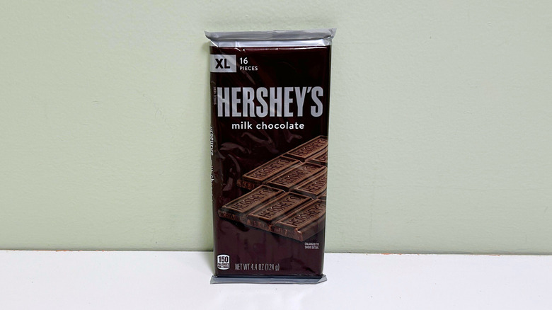 A Hershey's Milk Chocolate Bar