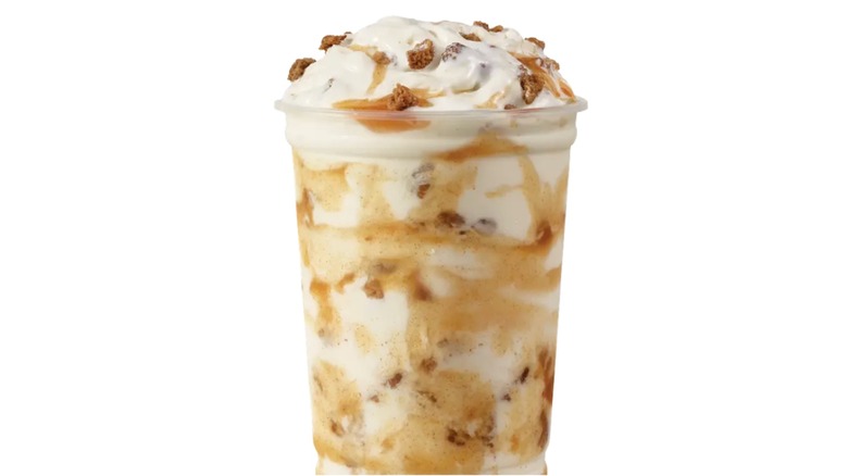 Wendy's Apple Crumble Frosty Fusion on a white background
