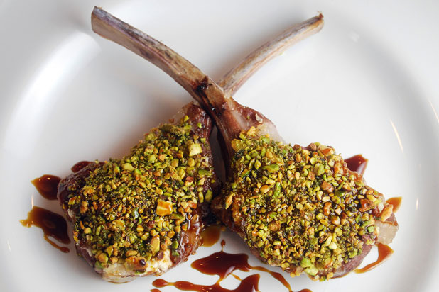 Pistachio and Goat Cheese Crusted Lamb Chops
